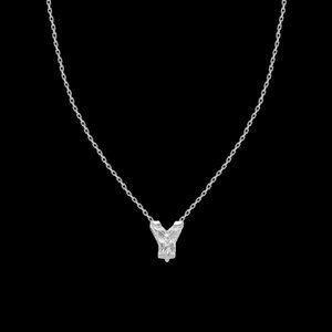 Crystal & Silvertone with Swarovski Alphabet Personalized Necklace -18" Letter-Y